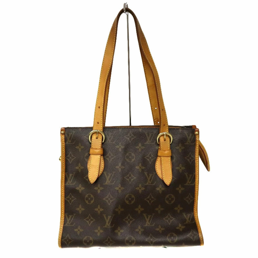 LOUIS VUITTON Popincourt Shoulder Bag Monogram Canvas Brown Tan